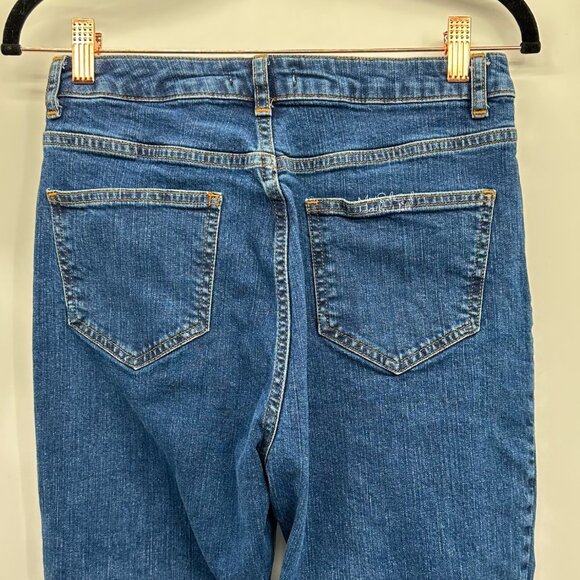 Missguided Riot Rigid High Rise Fringe Hem Ankle Jeans 4 - Picture 3 of 5